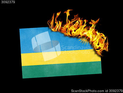 Image of Flag burning - Rwanda