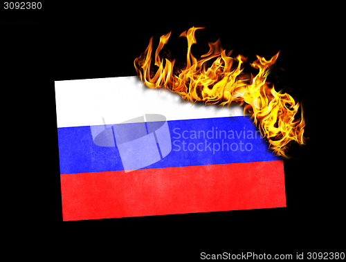 Image of Flag burning - Russia