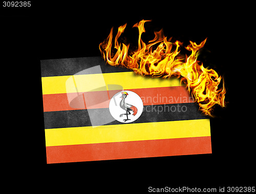 Image of Flag burning - Uganda