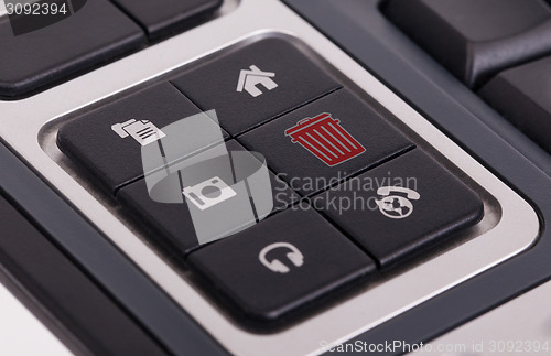 Image of Buttons on a keyboard - Bin