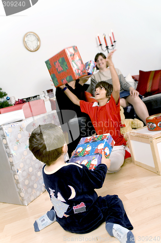 Image of family christmas time