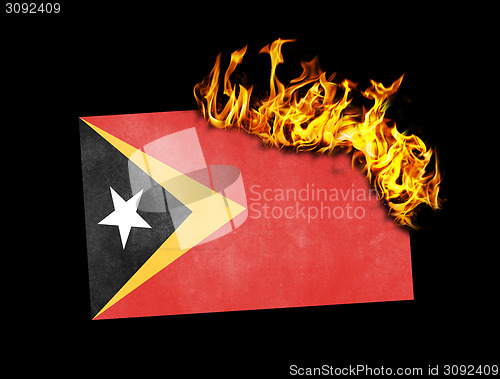 Image of Flag burning - East Timor
