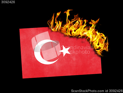 Image of Flag burning - Turkey
