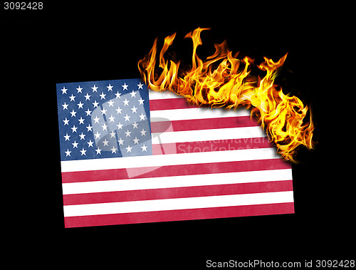 Image of Flag burning - USA