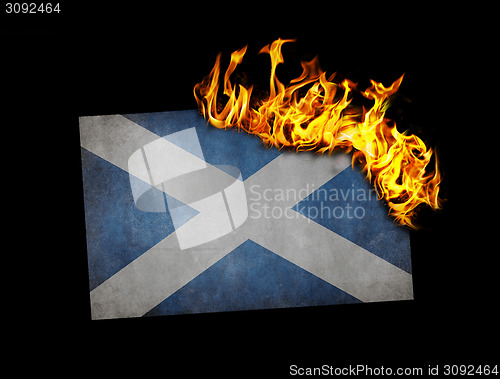 Image of Flag burning - Scotland
