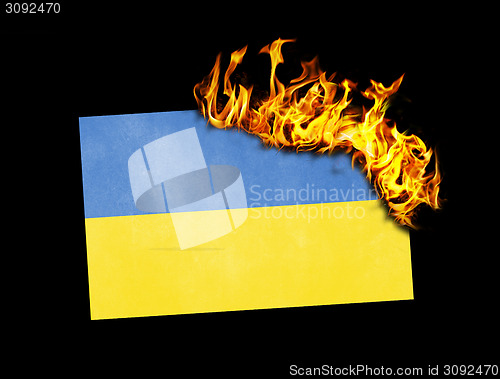 Image of Flag burning - Ukraine