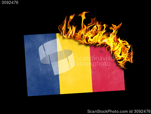 Image of Flag burning - Romania