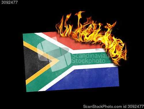 Image of Flag burning - South Africa