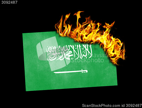 Image of Flag burning - Saudi Arabia