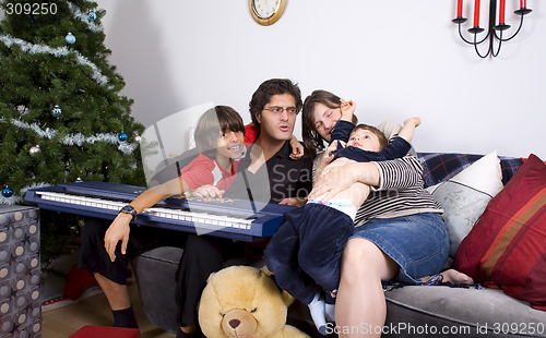 Image of family christmas time