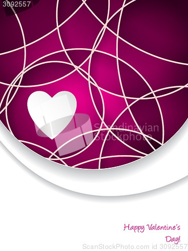 Image of Valentine's day greeting card with pink text