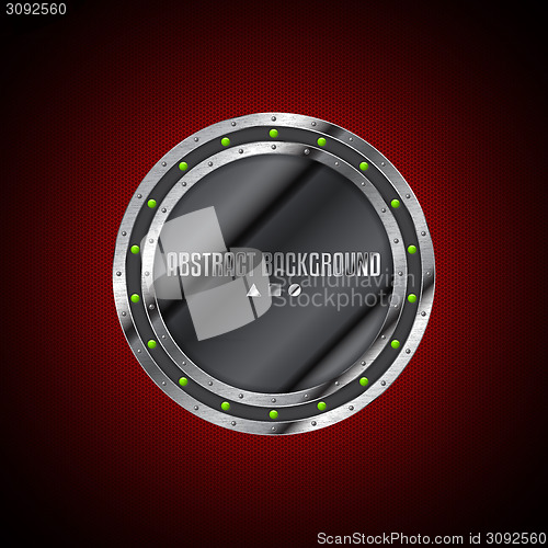 Image of Abstract technology background design with grunge metallic plate