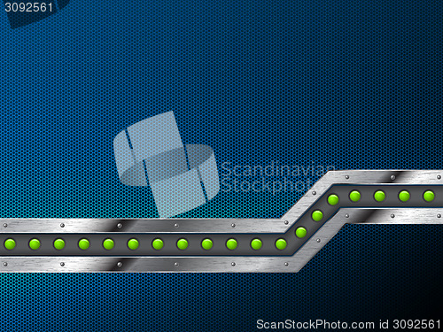 Image of Abstract technology background design with grunge metallic bar