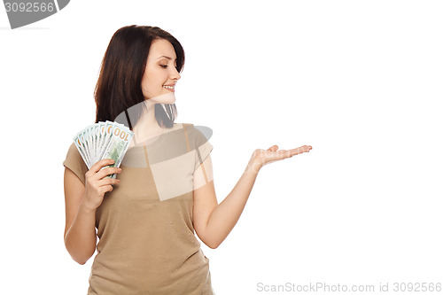 Image of Woman with us dollar cash