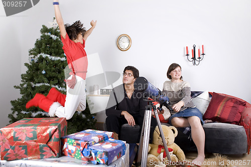 Image of family christmas time