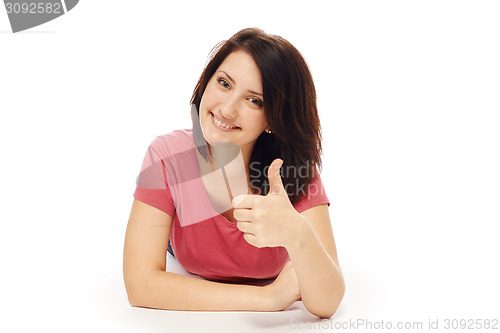 Image of Woman lying on the floor