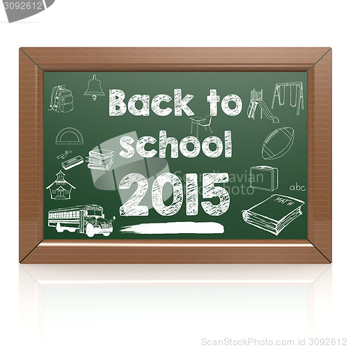 Image of Back to school 2015 green blackboard