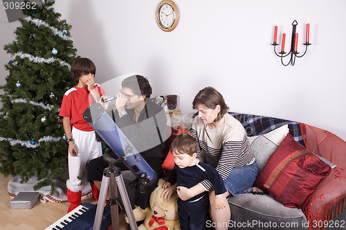 Image of family christmas time