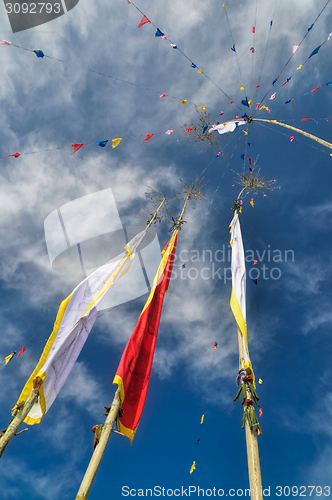 Image of Buddhist prayer flags in Nepal