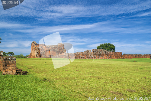 Image of Encarnacion and jesuit ruins in Paraguay