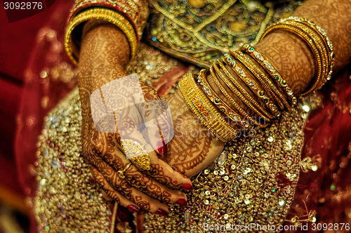 Image of Henna on brides hands