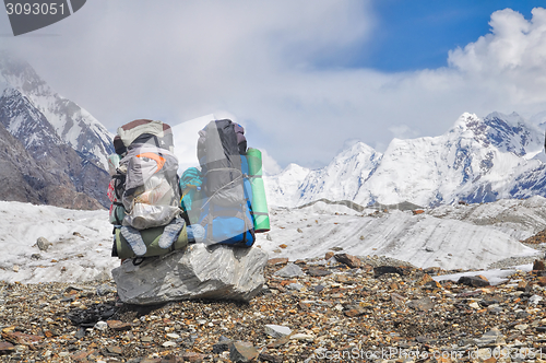 Image of Engilchek glacier hiking