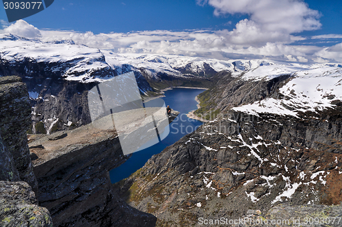 Image of Hiker on Trolltunga, Norway