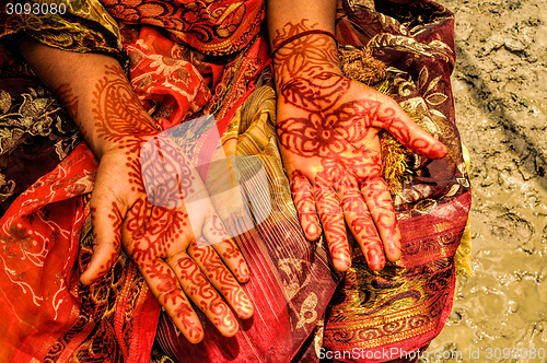 Image of Henna on brides hands