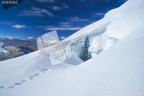 Image of Crevasse on Huayna Potosi