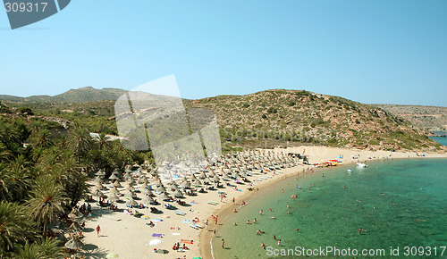 Image of Vai beach from the south