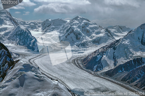Image of Fedchenko glacier in Tajikistan