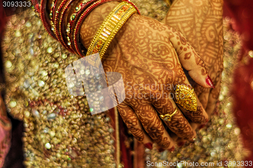 Image of Henna on brides hands