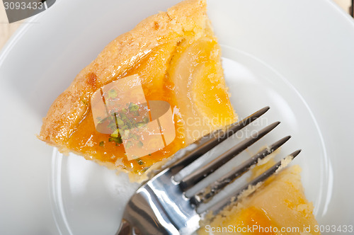 Image of fresh pears pie dessert cake 