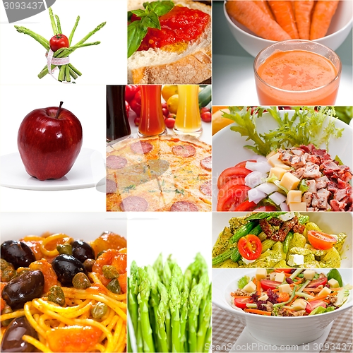 Image of healthy Vegetarian vegan food collage