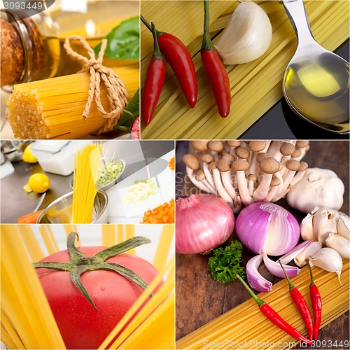 Image of healthy Vegetarian vegan food collage
