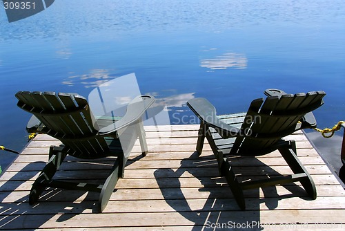 Image of Chairs on dock