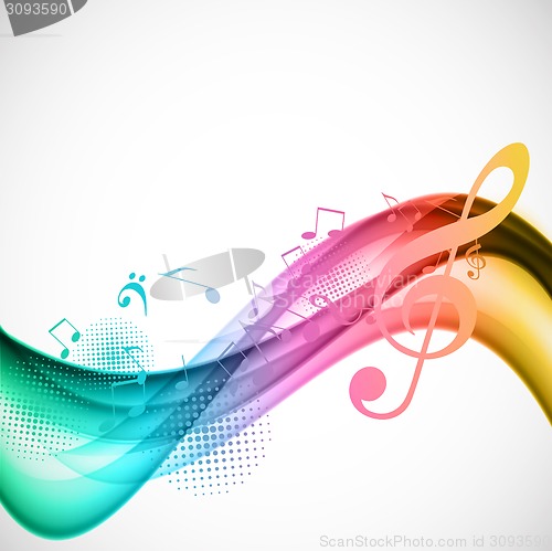 Image of Colorful music background