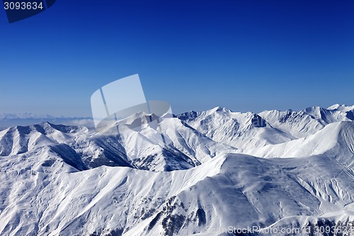 Image of Winter snowy mountains at nice sun day