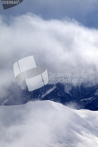 Image of Off-piste slope at mist
