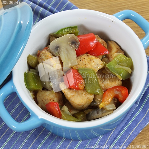 Image of Chicken and  vegetables.