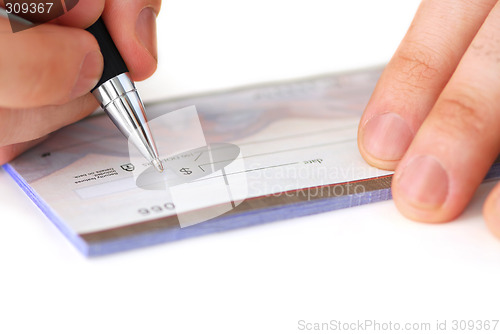 Image of Writing a check