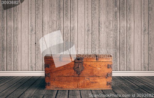 Image of Treasure chest on a wooden floor