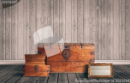 Image of Attic with chest and mirror