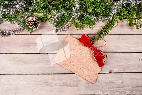 Image of Christmas greeting on wood