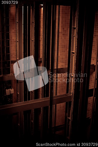 Image of Elevator shaft en dark colors