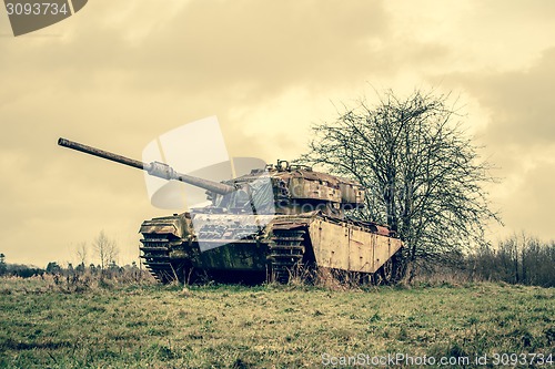 Image of Tank on a field