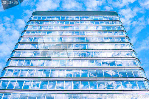 Image of Building with sky reflection