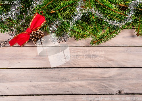 Image of Christmas decoration with a pine cone