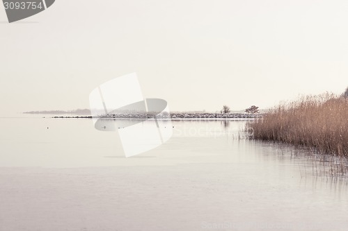 Image of Lake scenery in the winter