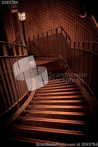 Image of Stairway going down in a building